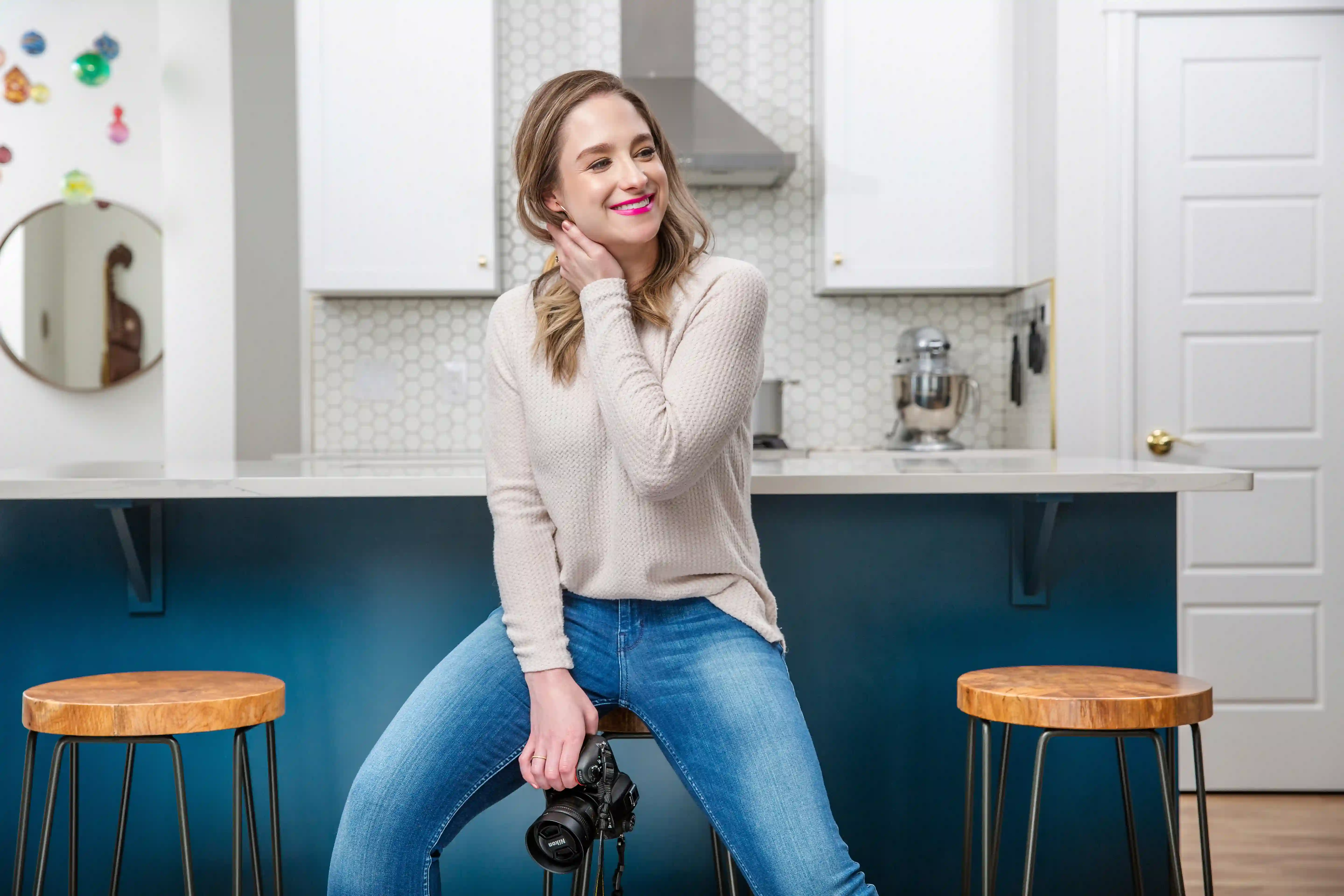 Natasha Bull in her kitchen